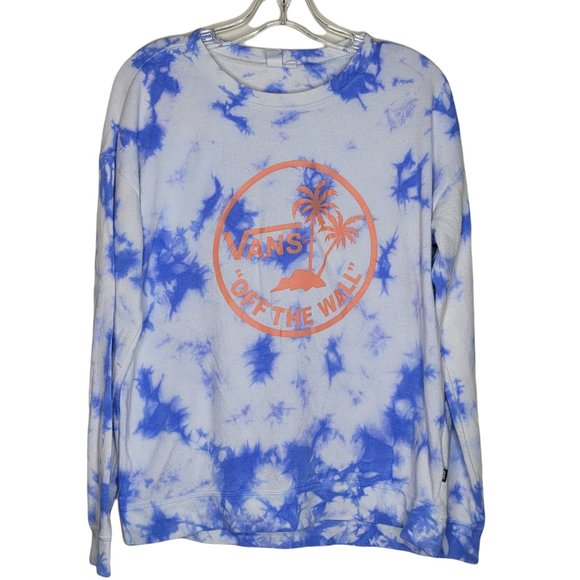 Vans Other - Vans Of The Wall Unisex Blue White Tie Dye Sweatshirt Size Medium